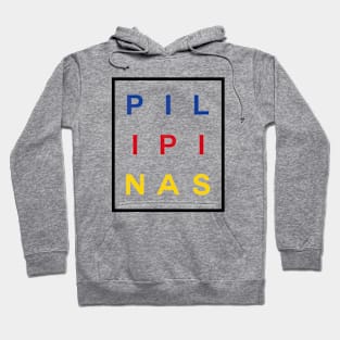 Pilipinas Boxed (Flag Color Black) Hoodie